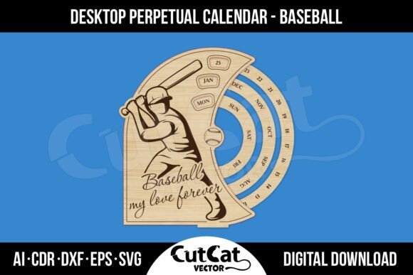 Desktop Perpetual Calendar for Baseball: Laser-Cutting Craftsmanship for Birthday Gifting & Brand Storytelling