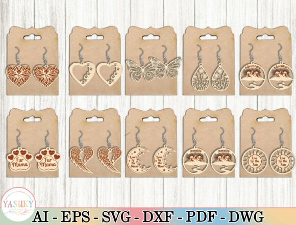 Earring SVG Bundle for Laser Cutting Projects