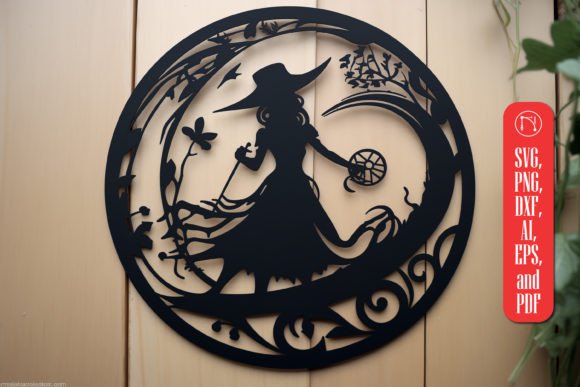 Elegant Laser Cut Witchy SVG for Autumn Amp Branding