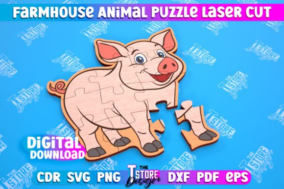 Farmhouse Puzzle Pig Shape Puzzle CNC Review