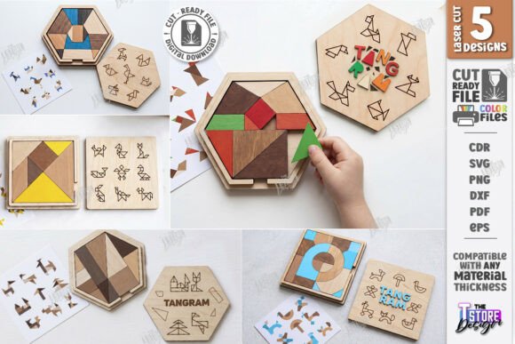 Geometric Tangram Puzzle Laser Cut Set: A Designer’s Real-World Review