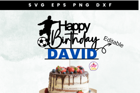 Kick off the Celebration Soccer Themed Cake Toppers for Laser Cutting