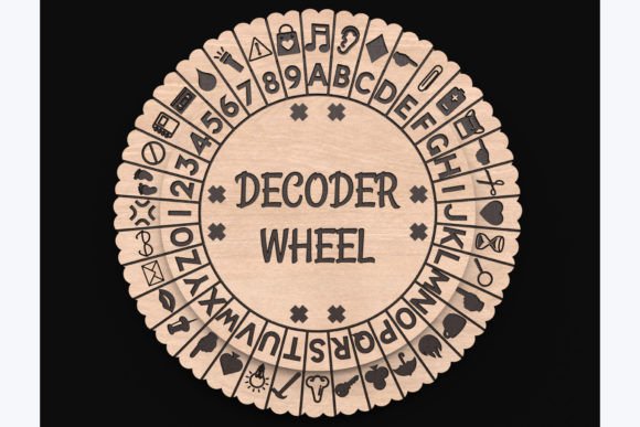 Laser Cut Cypher Decoder Wheel SVG Files for Ornament & Craft Sellers