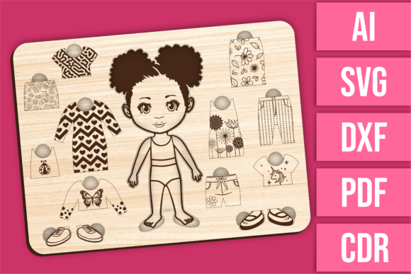 Laser Cut Dress-Up Puzzle for Girls – A Playful Design for Puzzles & Laser Projects