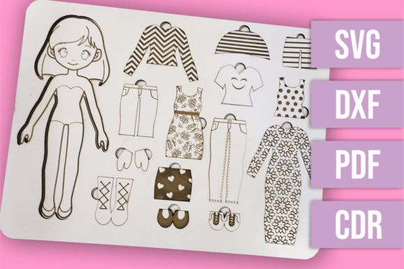 Laser Cut File: Dress Up Puzzle for Girls