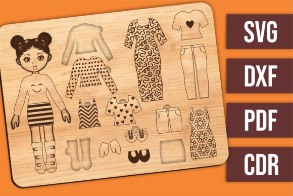 Laser Cut File - Dress Up Puzzle - Maya: A Playful Puzzle Design for Laser Cutting Crafts