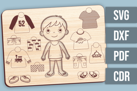 Laser Cut File -Dress Up Puzzle - Oliver