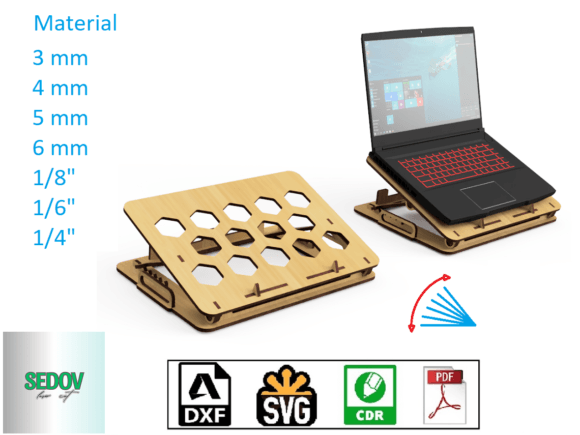 Laser Cut Laptop Stand for Creative Stands & Digital Design