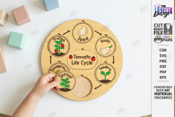 Life Cycle Puzzle Laser Cut Montessori: A Fresh Design Asset for Educational and Nature-Themed Blogs