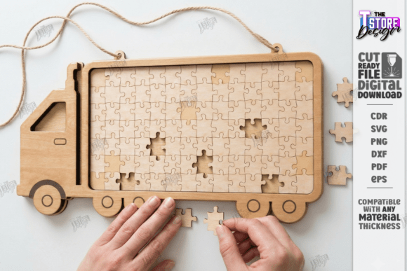 Modern Laser Cut Puzzle Design for Creative Sellers