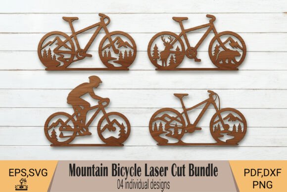 Mountain Bike Wall Art SVG for Laser Cutting & Wall Decor Projects