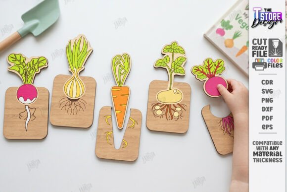 Plant Growth Lifecycle Puzzle: Laser Cut Design for Nature-Themed Branding