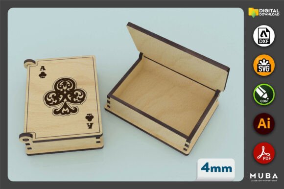 Playing Cards Holder Design: A Laser-Cut Box Asset for Editorial and Web Publishing