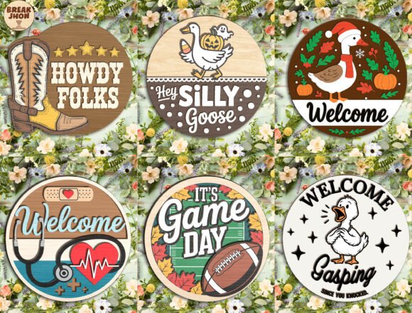 Welcome Door Hanger Laser Cut File SVG for Winter Amp Branding