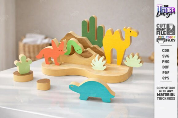 Wooden Animal Building Blocks Laser Cut: A Fresh Design Asset for Playful Branding and Marketing